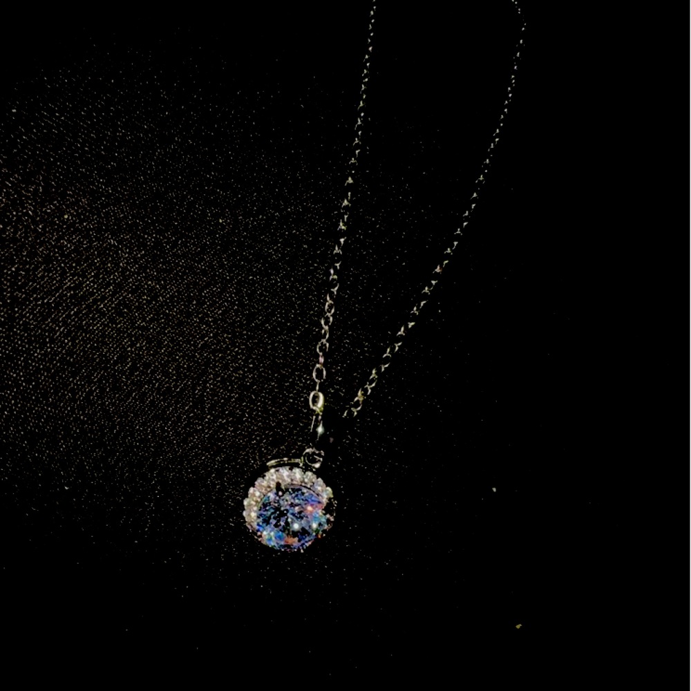 925 Sterling Silver Cubic Zirconia Multi. Diamond Necklace